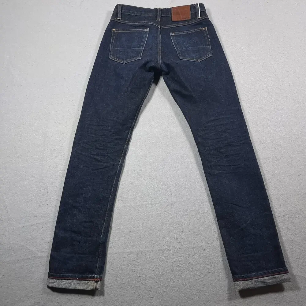 Gustin Jeans Men 31x34 Slim Fit Raw‎ Selvedge Denim Button Fly Made in USA