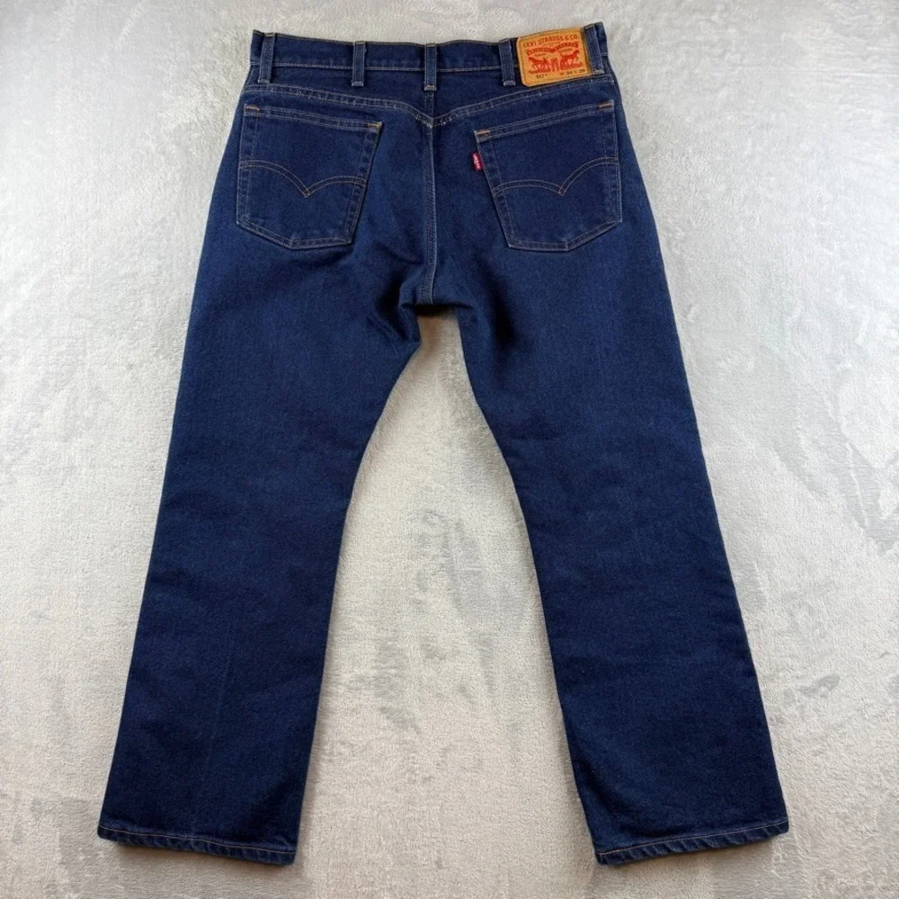 Levis 517 Jeans Mens 34x29 Blue Boot Cut Western Cowboy Dark Wash Denim
