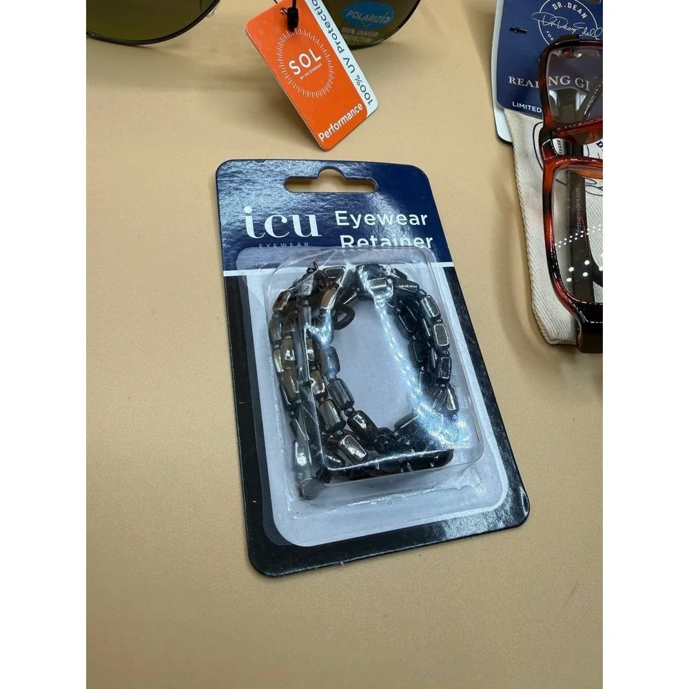 Lot Of 3 ICU‎ Eyewear Retainer/SOL Sunglasses/Dr. Dean Reading Glasses +2.50 NEW