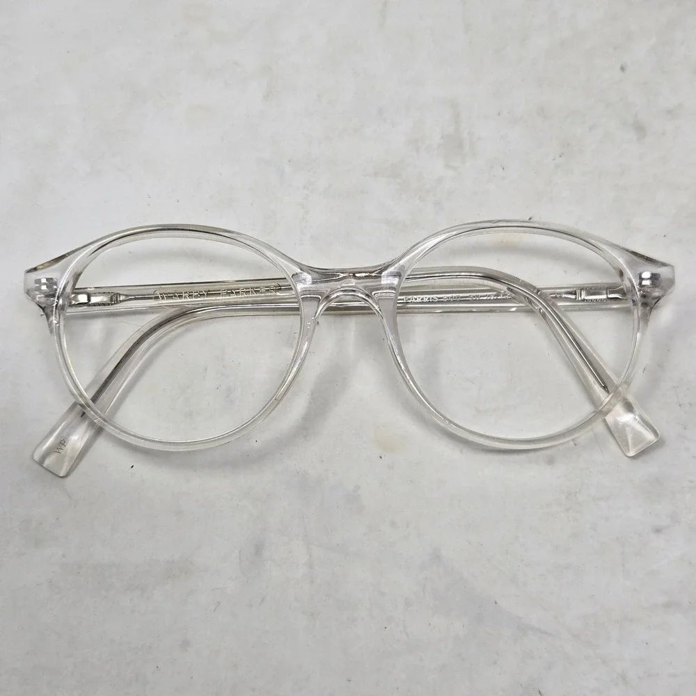 Warby Parker Farris 500 Crystal Clear Round Eyeglasses Frames 50-18-140