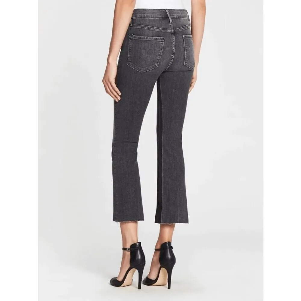 FRAME Denim Women's Le Crop Mini Boot Jean Crossroads Charcoal Wash size 29