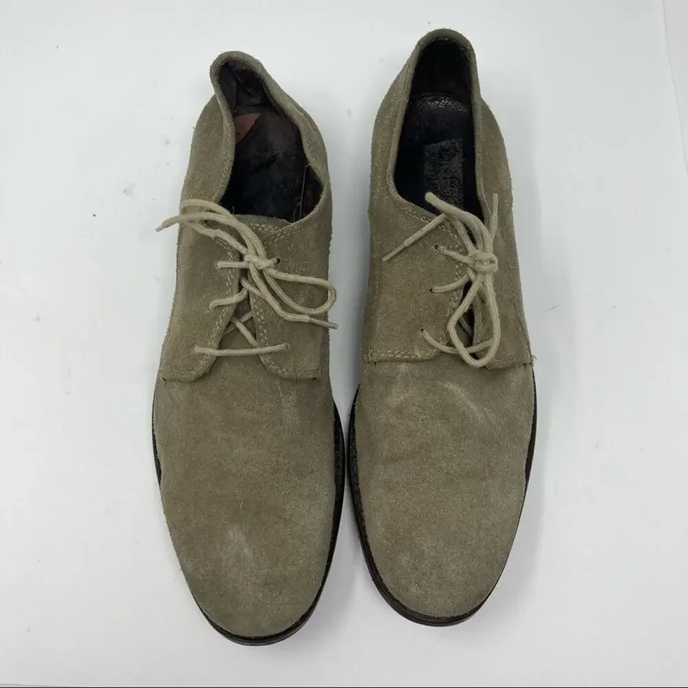 John Varvatos grey suede lace up derby shoes 10.5