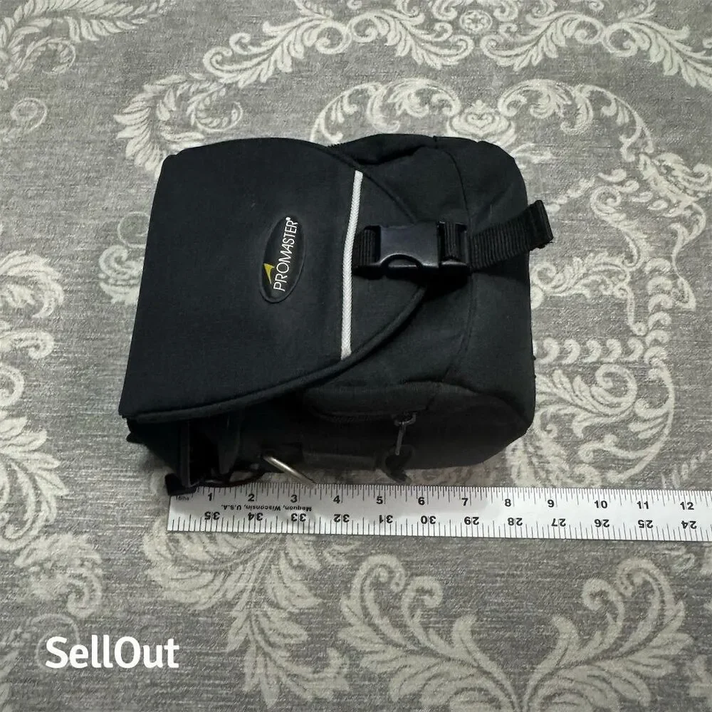 ProMaster Black Nylon Camera Bag with Extra Pockets & Secure Closure