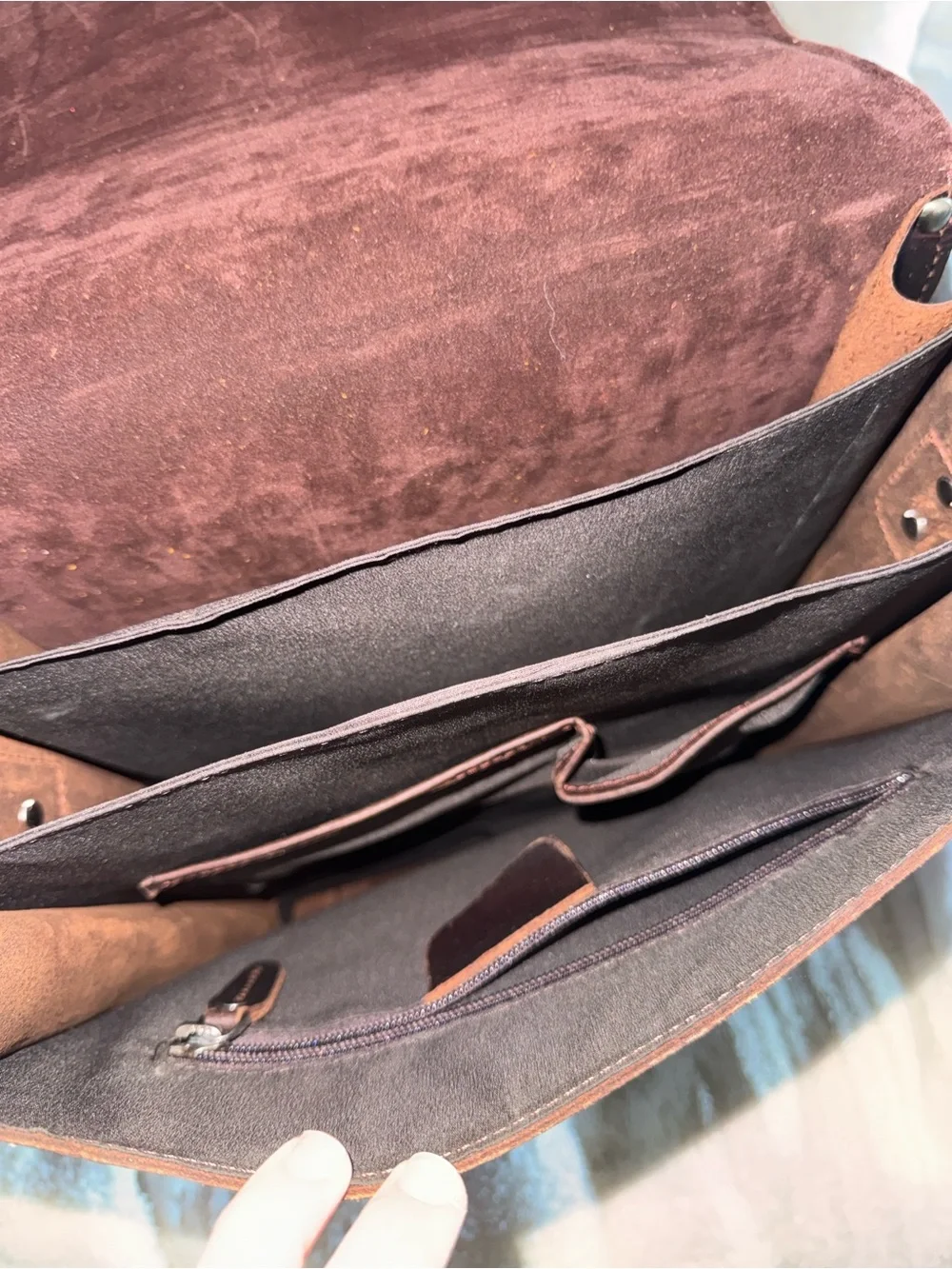 Brown Leather Backpack Satchel - Classic Vintage Style
