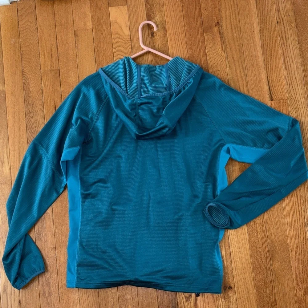Columbia Teal Blue Women's Jacket Full Zip Hooded Sweatshirt Size Medium