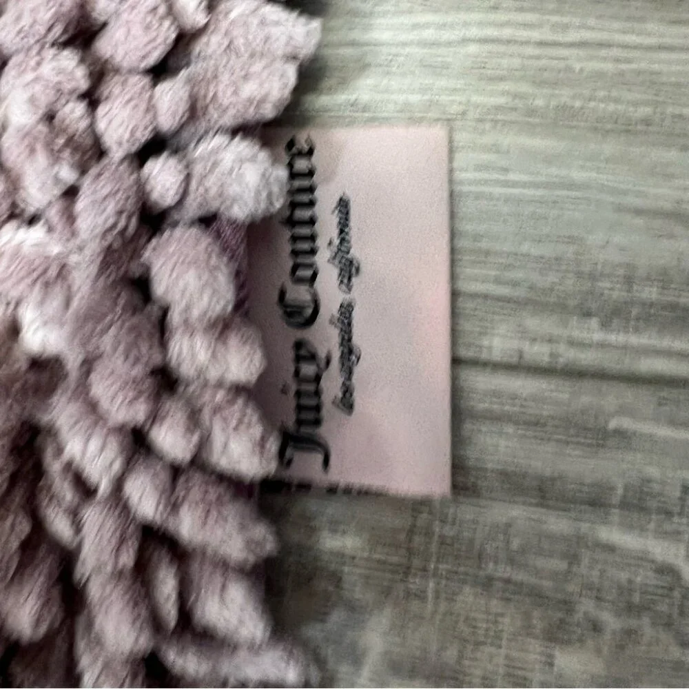3 juicy couture mats pink silver color furry Plush Bath Mat