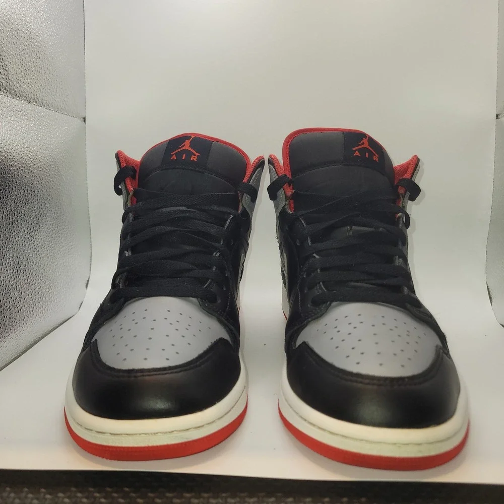 Nike Air Jordan 1 Mid Cement Grey Red Black DQ8426-006 Mens 10 Basketball Shoes