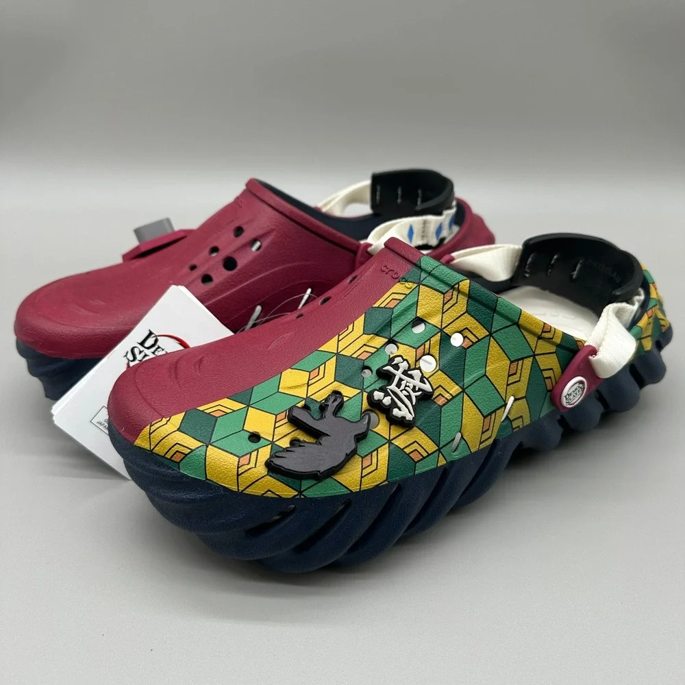 Crocs‎ Demon Slayer Giyu Tomioka Echo Clog Mens 11 Burgundy Anime Jibits NEW