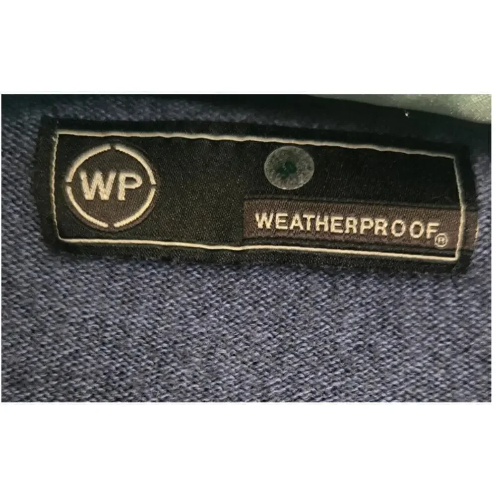 Vintage Navy Weatherproof Men's Button-Down Cardigan Size Large