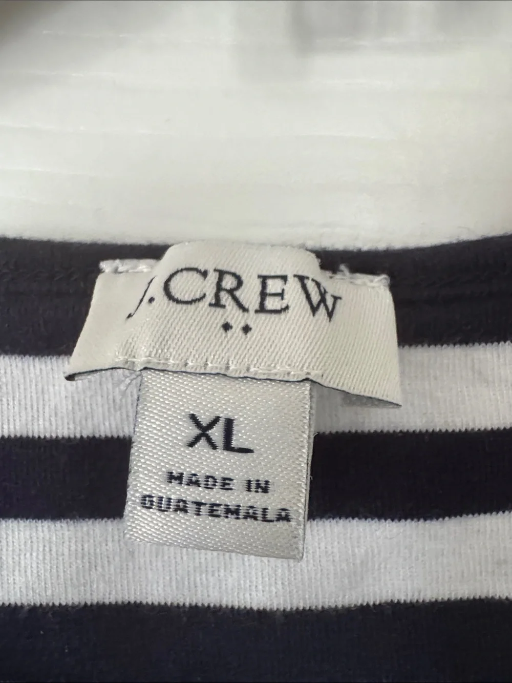 J. Crew Navy and White Striped Sleeveless Tank 100% cotton XL