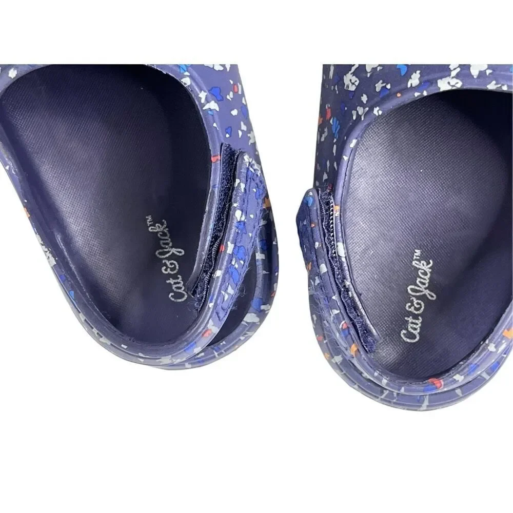 Cat & Jack Wynne Footbed Foam Sandal‎ sz 9 Blue Dot Toddler