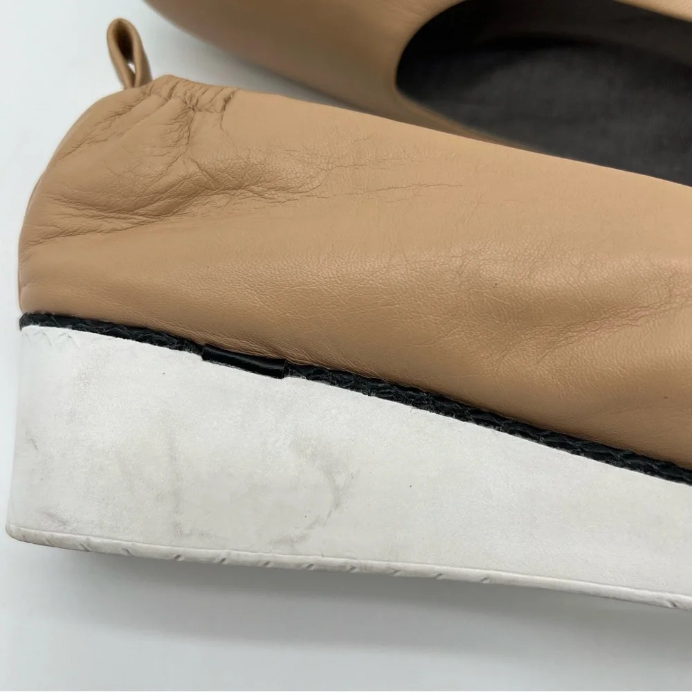Anthropologie Com+Sens Nude/Beige “Breeane” Choked Up Slip On Wedge Size 9.5