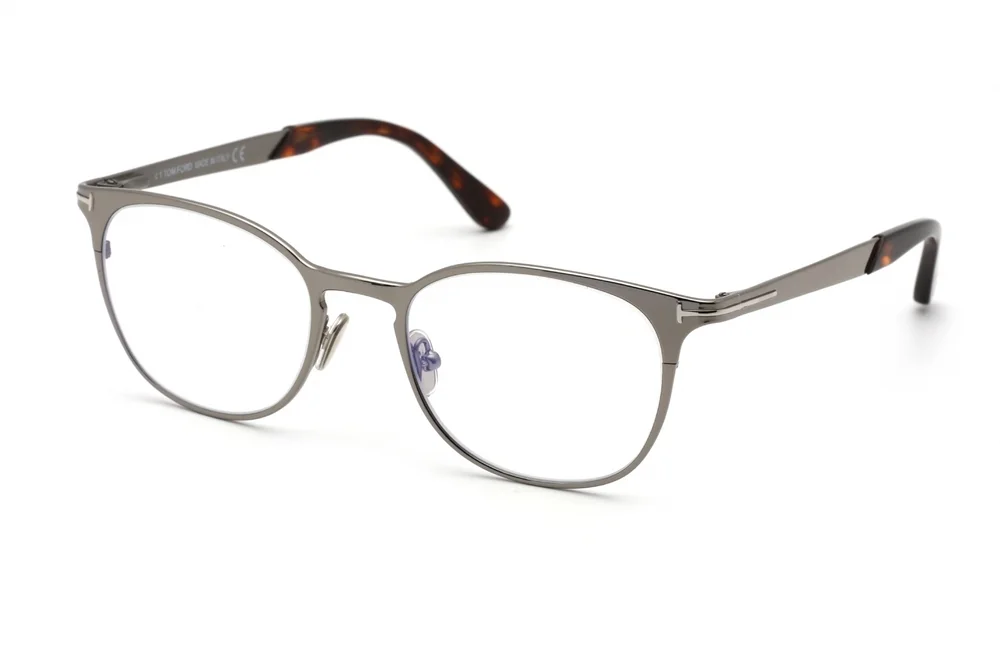 NWT Tom Ford FT5732-B-008 Gray Oval 50mm Glasses