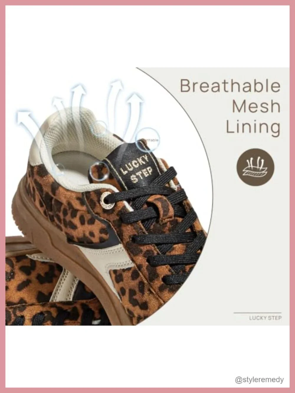 Women's Platform Sneakers Thick Sole Non-Slip Casual Lace-Up Shoes Microfiber PU