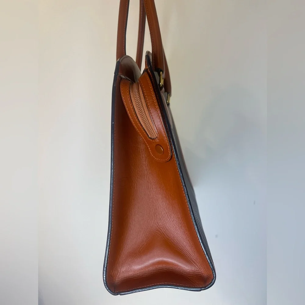 Bally Authentic Signature Leather Handbag Made In Italy Unbranded Dust Bag