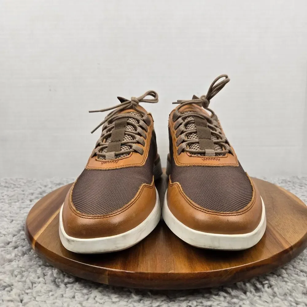 Wolf and Shepherd Mens 10 Crossover Victory Trainer Khaki Honey Brown Sneaker