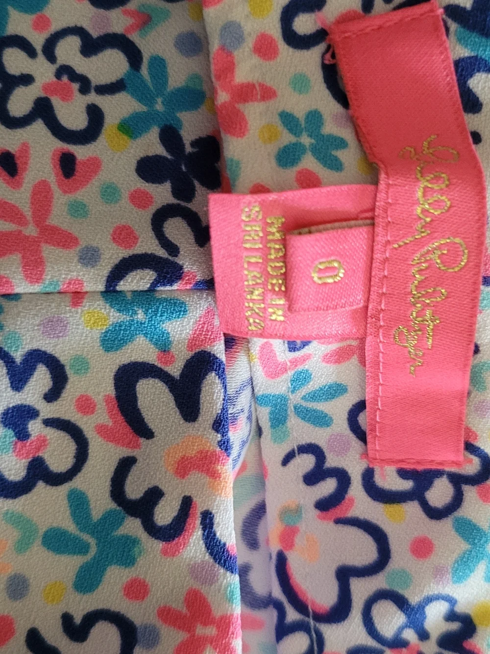 Lilly Pulitzer Bright Floral Scalloped Hem High Rise Shorts with Tie Belt