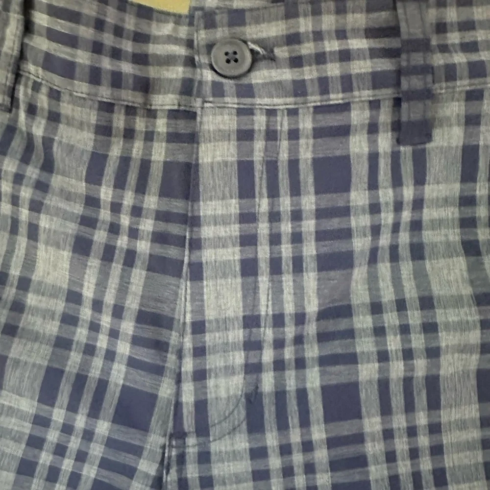 New Men’s Golf Rorie Whelan Shorts Size 32 Blue Plaid
