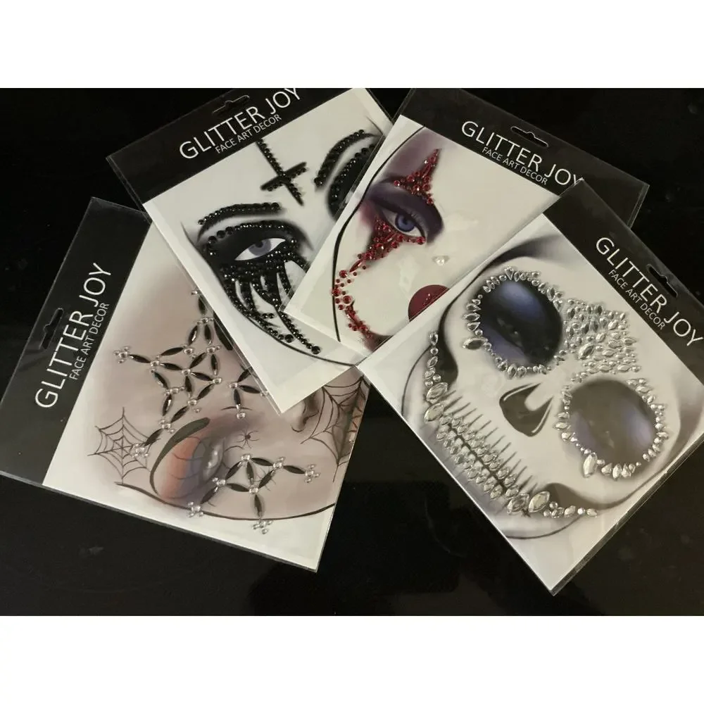 “Glitter Joy” Face Art Decor‎ - 4 Unique Patterns NEW