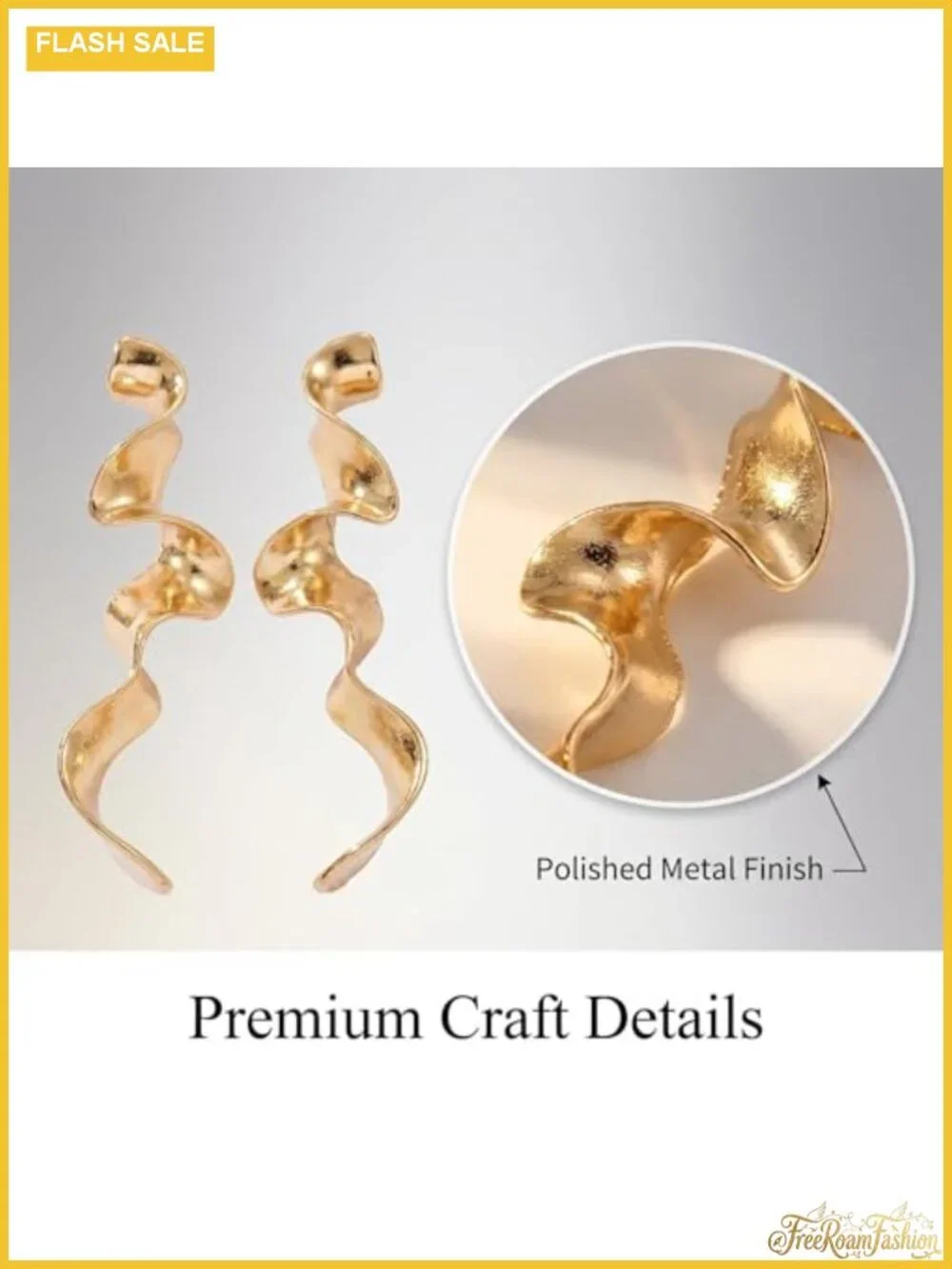 Hypoallergenic Gold Geometric Drop Dangle Statement Earrings for Women Boho