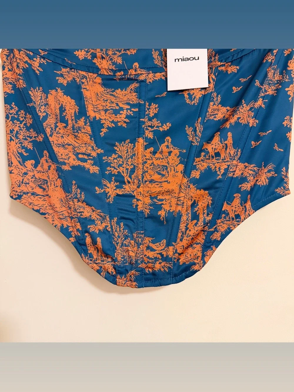 MIAOU | Corset Top in Marmalade Toile size Medium NWT