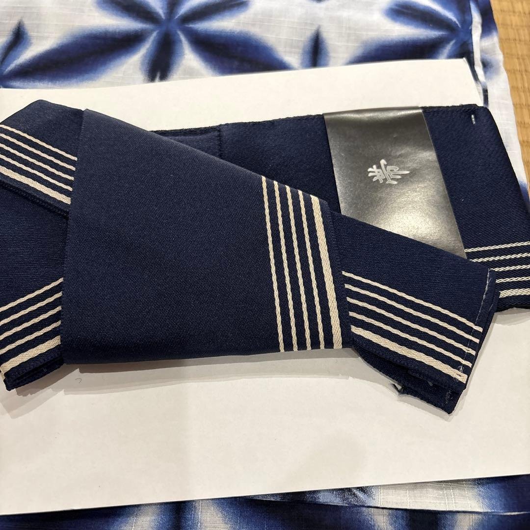 Navy Blue Floral Yukata Set
