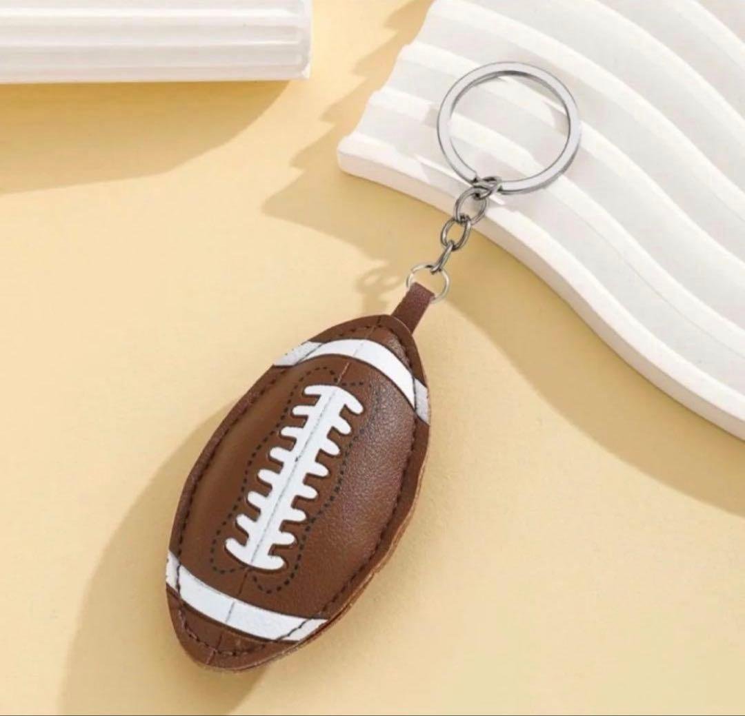 Rugby Ball Keychain - For Club Activities, School Commute, Keys, Bags - 3D, Lightweight