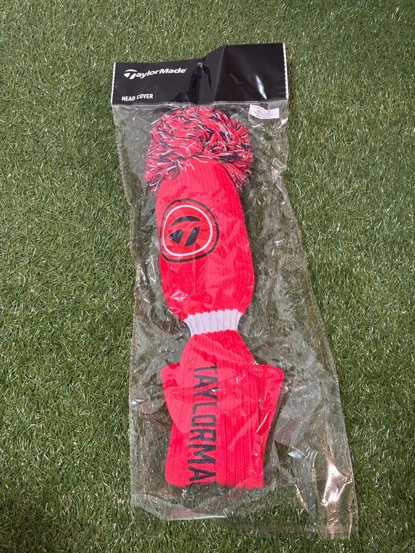 New TaylorMade Knit Headcover for Driver 1W, Red, Genuine