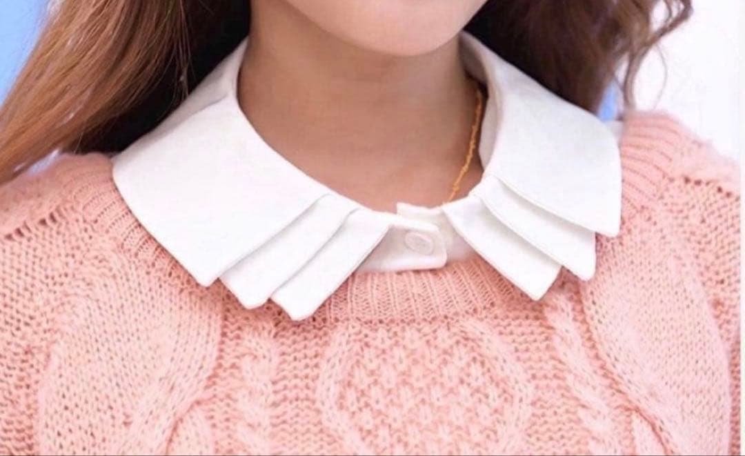 Detachable Collar, Pleated, White, Side Straps, Formal, Layering, Shirt, Clean Look